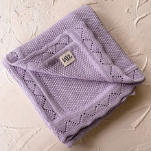Load image into Gallery viewer, PERSONALISED KNIT BLANKET - LILAC
