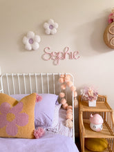 Load image into Gallery viewer, Knitted Name + White &amp; Lilac Flower Wall Pop Bundle
