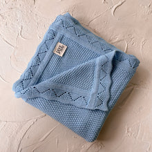 Load image into Gallery viewer, PERSONALISED KNIT BLANKET - POWDER BLUE

