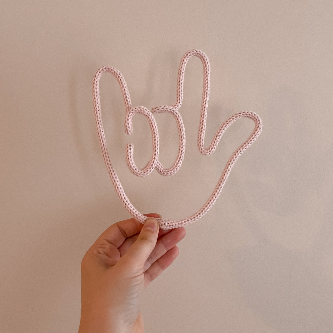 KNITTED HAND SHAPE