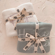 Load image into Gallery viewer, PERSONALISED KNIT BLANKET - WHITE
