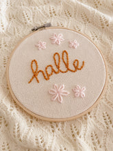 Load image into Gallery viewer, EMBROIDERED HOOP - FLOWERS
