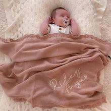 Load image into Gallery viewer, PERSONALISED KNIT BLANKET - CHOCOLATE
