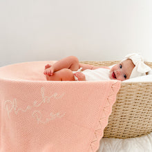Load image into Gallery viewer, PERSONALISED KNIT BLANKET - PINK
